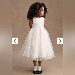 Anthropologie Princess Daliana Jessie Beaded Floral Tulle Flower Girl Dress 4T